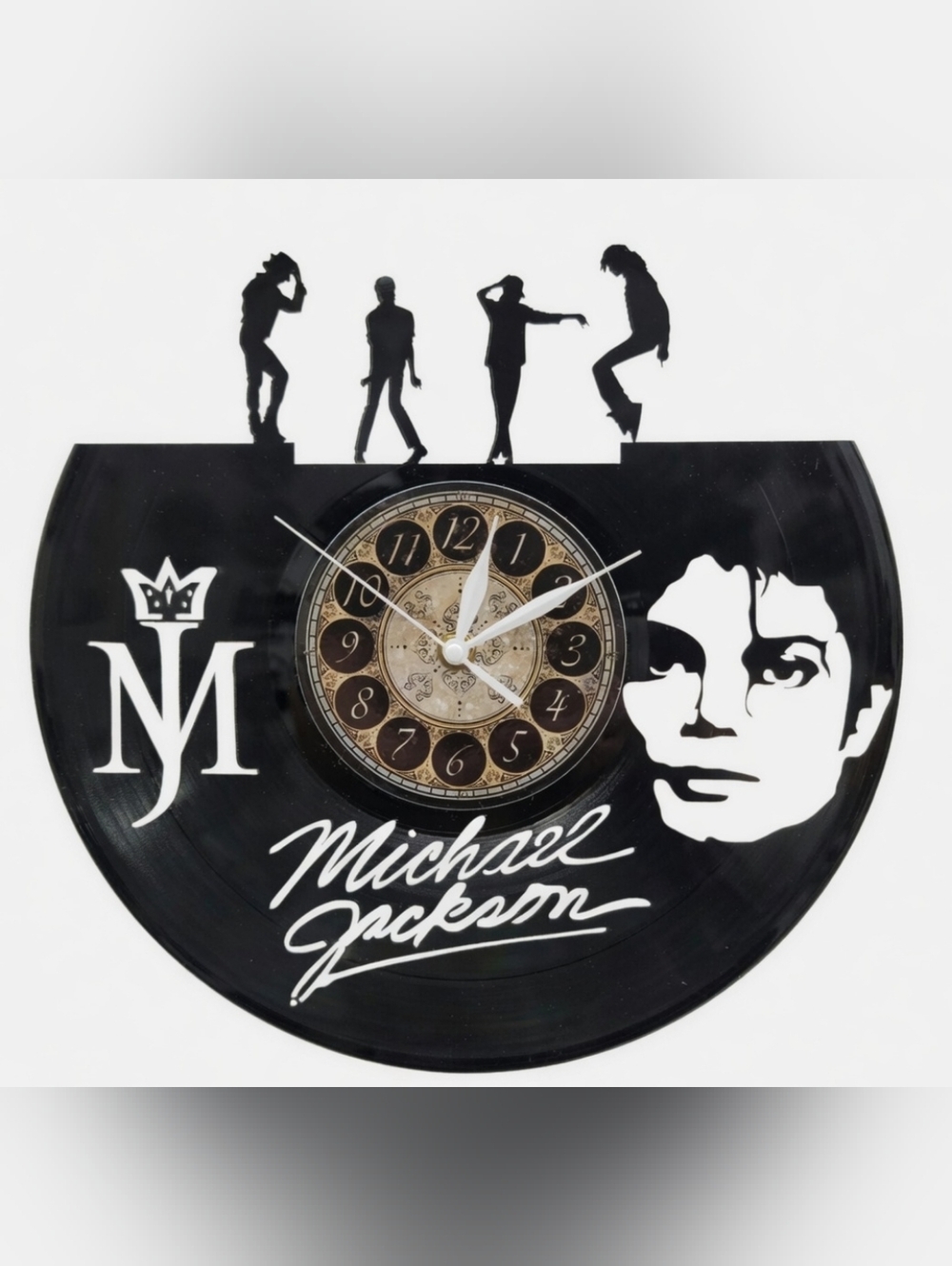 Michael Jackson vinyl record clock